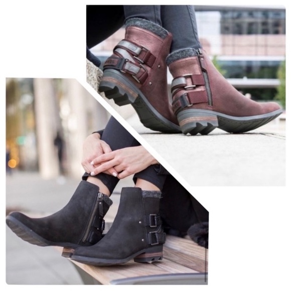 Sorel | Lolla Leather Waterproof Boots Peat Moss Green Olive - Picture 15 of 16